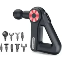 Універсальний перкусійний масажер для тіла Massage Gun Масажний пістолет з 9 насадками
