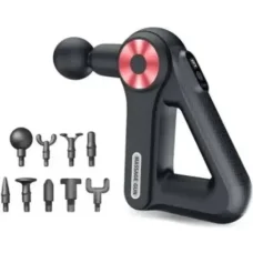 Універсальний перкусійний масажер для тіла Massage Gun Масажний пістолет з 9 насадками