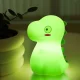 Дитячий силіконовий сенсорний нічник у вигляді динозаврика 7 LED кольорів