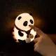 Сенсорний бездротовий силіконовий дитячий нічник Панда з шарфиком 8 LED кольорів