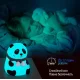 Сенсорний бездротовий силіконовий дитячий нічник Панда з шарфиком 8 LED кольорів