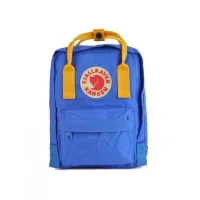 Міський вологостійкий рюкзак на 16 л із знімною спинкою Fjallraven Kanken Classic Синій з жовтими ручками