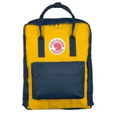 Міський вологостійкий рюкзак на 16 л із знімною спинкою Fjallraven Kanken Classic Жовто-синій Рюкзак-сумка