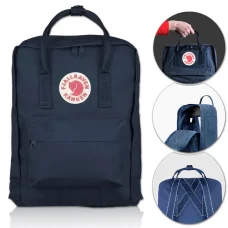 Міський вологостійкий рюкзак на 20 л із знімною спинкою Fjallraven Kanken Classic Темно-синій Рюкзак-сумка