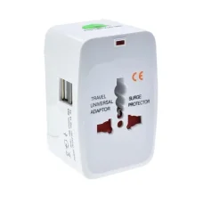 Універсальний штекер для подорожей Universal Adaptor з USB Перехідник для розеток різних типів