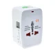 Універсальний штекер для подорожей Universal Adaptor з USB Перехідник для розеток різних типів