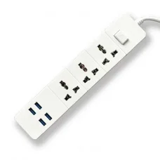 Універсальний мережевий подовжувач RMX на 3 вилки з 4 USB портами 3.4А Anti-Static BKL-08 Power Socket