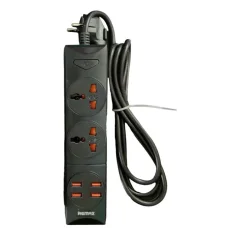 Універсальний мережевий подовжувач RMX на 2 вилки з 4 USB портами 3.4А Anti-Static BKL-01 Power Socket