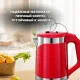 Електричний чайник Domotec 2,2 літра 2000W поворотний на підставці MS-5027 Червоний