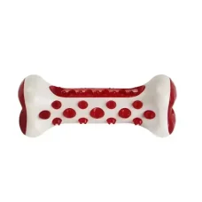 Гумова кісточка для собак Bone Toy Еластична гумова кістка для чищення зубів