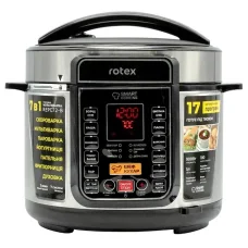 Мультиварка електрична Rotex REPC72-B 900W  Скороварка багатофункціональна із системою захисту від перегріву