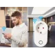 Розумна розетка 10А з Wi-Fi керуванням та підключенням до смартфону Біла Розумна розетка для побутових приладів