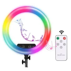 Кільцева лампа 33 см YYMK33 RGB з пультом Кільцева LED лампа 2.1 м з трьома тримачами телефону