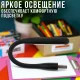 Портативний USB LED ліхтарик гнучкий для ноутбука та ПК Чорний