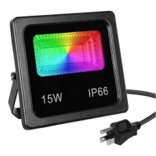 Вуличний прожектор RGB SMART LED 15W з Bluetooth для зовнішнього освітлення Світлодіодний прожектор з віддаленим керуванням