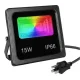 Вуличний прожектор RGB SMART LED 15W з Bluetooth для зовнішнього освітлення Світлодіодний прожектор з віддаленим керуванням
