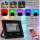Вуличний прожектор RGB SMART LED 15W з Bluetooth для зовнішнього освітлення Світлодіодний прожектор з віддаленим керуванням