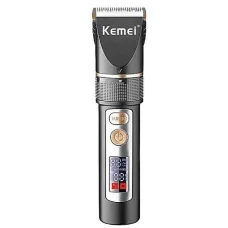 Акумуляторна машинка для стрижки волосся з дисплеєм KEMEI KM-5073 Машинка для стрижки та окантування бороди