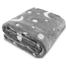 Плед-покривало Magic Blanket світиться в темряві 150х100см Плюшеве покривало із зірками день-ніч