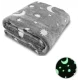 Плед-покривало Magic Blanket світиться в темряві 150х100см Плюшеве покривало із зірками день-ніч