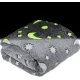 Плед-покривало Magic Blanket світиться в темряві 150х100см Плюшеве покривало із зірками день-ніч