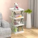 Вертикальна полиця-трансформер SHOE RACK для взуття на 3 секції Біло-зелена Складана полиця для взуття