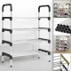 Підлогова полиця для взуття на 4 яруси з металевих трубок 80х58х27см