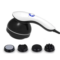 Антицелюлітний масажер Body massage 4 насадки Вібромасажер ручний антицелюлітний