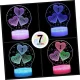 3D Нічник у вигляді серця з написом I Love You Приліжкова лампа LED 7 кольорів
