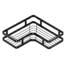 Кутова полиця для ванної кімнати з неіржавкої сталі Corner shower caddy Чорного кольору