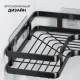Кутова полиця для ванної кімнати з неіржавкої сталі Corner shower caddy Чорного кольору