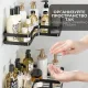 Кутова полиця для ванної кімнати з неіржавкої сталі Corner shower caddy Чорного кольору