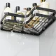 Кутова полиця для ванної кімнати з неіржавкої сталі Corner shower caddy Чорного кольору