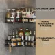 Кутова полиця для ванної кімнати з неіржавкої сталі Corner shower caddy Чорного кольору