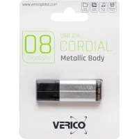 Флешка для зберігання інформації Verico USB 8Gb Cordial Silver 601231 Сріблястий