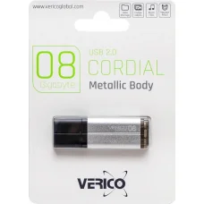 Флешка для зберігання інформації Verico USB 8Gb Cordial Silver 601231 Сріблястий