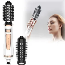 Компактний фен-щітка  для сушіння та укладання волосся Kemei KM-8024 800W Фен-стайлер з 2 насадками