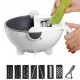 Тертка-овочерізка ручна 9 в 1 з контейнером та друшляком Rotate Vegetable Slicer Тертка для овочів з контейнером