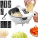 Тертка-овочерізка ручна 9 в 1 з контейнером та друшляком Rotate Vegetable Slicer Тертка для овочів з контейнером