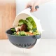 Тертка-овочерізка ручна 9 в 1 з контейнером та друшляком Rotate Vegetable Slicer Тертка для овочів з контейнером