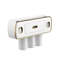 Органайзер підставка для зубних щіток і дозатор пасти TOOTHBRUSH HOLDER XL-716 з висувною шухлядою і склянками