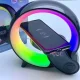 Лампа-нічник з Bluetooth-колонкою та годинником G-Smart HM-2309 Нічник колонка бездротовою зарядкою