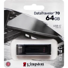 Флешка для зберігання інформації Kingston USB 64Gb DT 70 USB 3.2 305302 Чорний