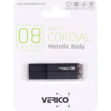 Флешка для зберігання інформації Verico USB 8Gb Cordial Black 1UDOV-MFBK83-NN 601217/018063 Чорний