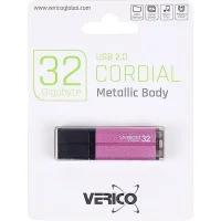 Флешка для зберігання інформації Verico USB 32Gb Cordial Pink 1UDOV-MFPK33-NN 601385 Рожевий