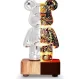 3D нічник скляний з ефектом феєрверку у вигляді ведмедика RGB Bearbrick LED Світильник-лампа на 8 кольорів