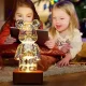 3D нічник скляний з ефектом феєрверку у вигляді ведмедика RGB Bearbrick LED Світильник-лампа на 8 кольорів