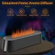 Портативний зволожувач повітря з ефектом полум'я Flame Diffuser Humidifier Нічник з LED підсвічуванням Чорний