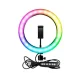 Кільцева світлодіодна LED лампа з пультом та тримачем для телефону MJ30 RING LIGHT