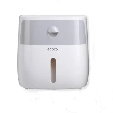 Тримач для туалетного паперу паперових рушників Towel Holder Ecoco 20,5х12,5х20 см Білий